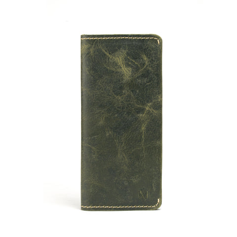 The Distressed Olive Long Wallet