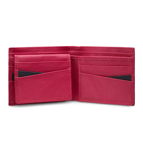 Crimson leather wallet