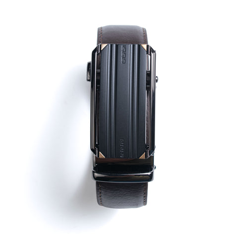 Kruze Charcoal Leather Belt