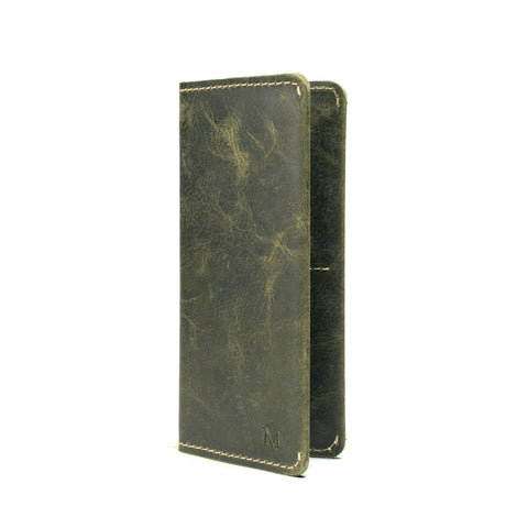 The Distressed Olive Long Wallet