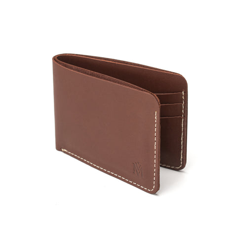 Nova Glossy Leather Brown Wallet - Shiny Leather Wallet For Men
