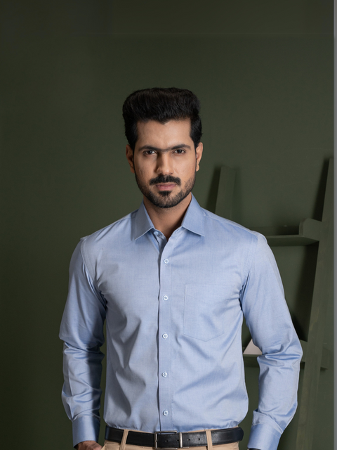 Steel Blue Formal Shirt