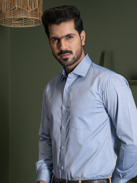 Steel Blue Formal Shirt
