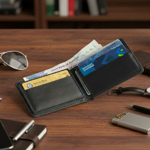 The Classic Black Bifold Wallet