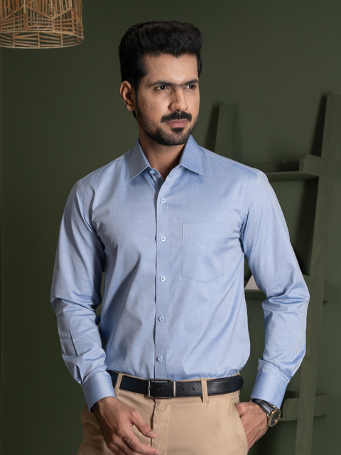 Steel Blue Formal Shirt
