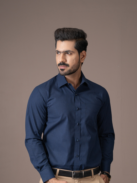 Navy Blue Formal Shirt