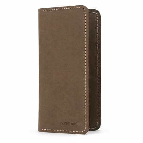Terry Roger Oak Long Leather Wallet By Modveste