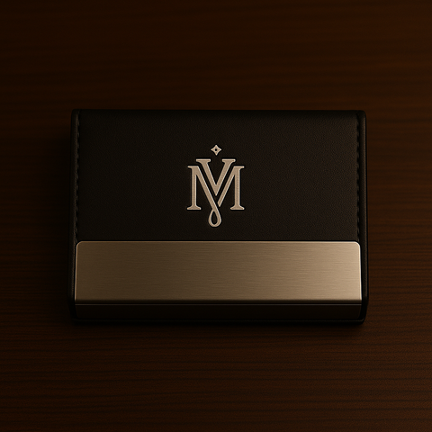 Men's Black Mini Metal Business Card Holder