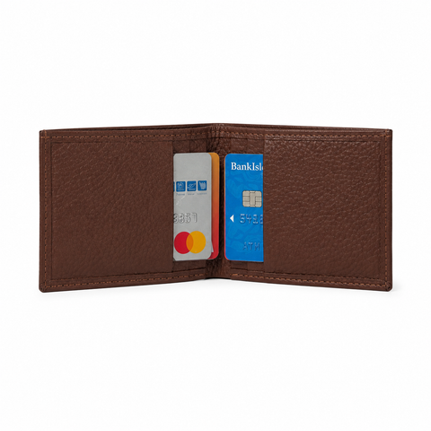 Vale Slim — Dark Brown Cow Leather Wallet