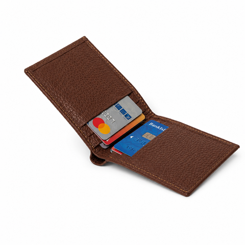 Vale Slim — Dark Brown Cow Leather Wallet