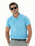 Sky Blue Basic Polo Shirt For Men