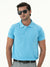 Sky Blue Basic Polo Shirt For Men