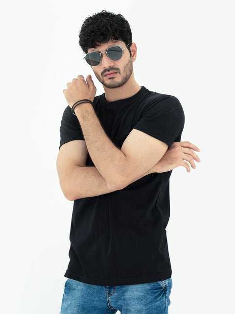 Shop Black Basic T-Shirt