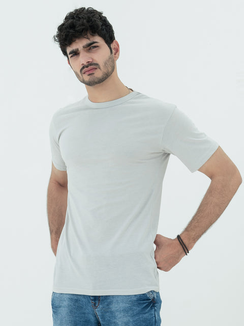 Shop Oyster Grey Basic T-Shirt