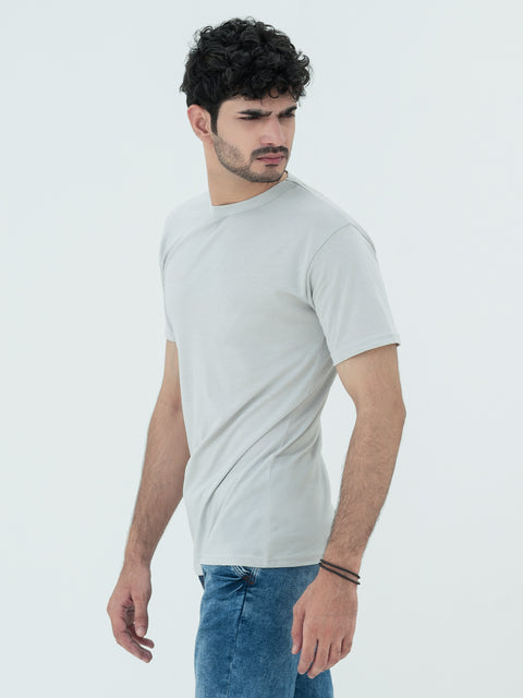 Shop Oyster Grey Basic T-Shirt