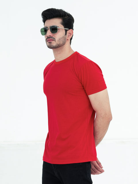 Shop Red Basic T-Shirt