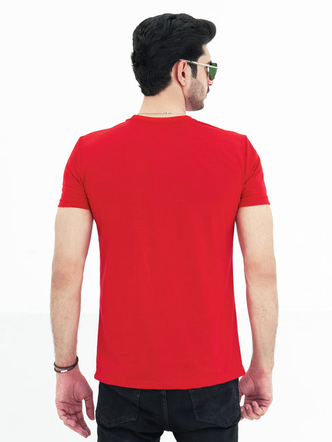 Shop Red Basic T-Shirt