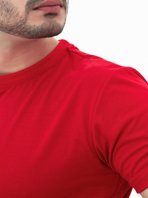 Shop Red Basic T-Shirt