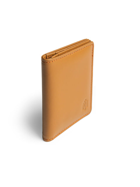 Handmade Camel Brown Mini Leather Wallet for Men