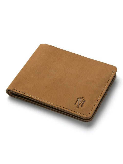 Men’s Handmade Camel Brown Suede Leather Wallet