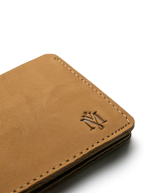 Men’s Handmade Camel Brown Suede Leather Wallet