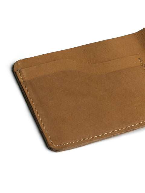 Men’s Handmade Camel Brown Suede Leather Wallet