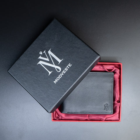 JJ American Black Leather Wallet