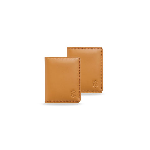 Pack of 2 Camel Brown Mini Leather Wallet
