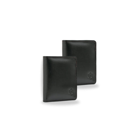 Pack of 2 Handmade Black Mini Leather Wallet