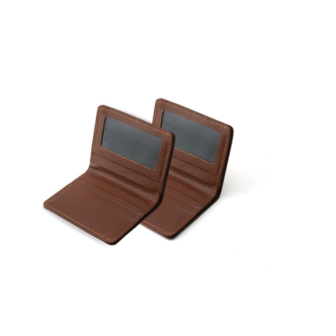 Pack of 2 Minimus Dark Brown Leather Wallet