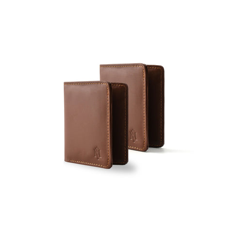 Pack of 2 Minimus Dark Brown Leather Wallet