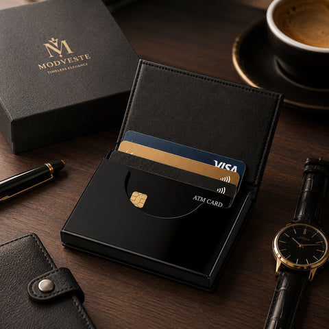 Modveste Slate Personalised Premium Metal Cardholder