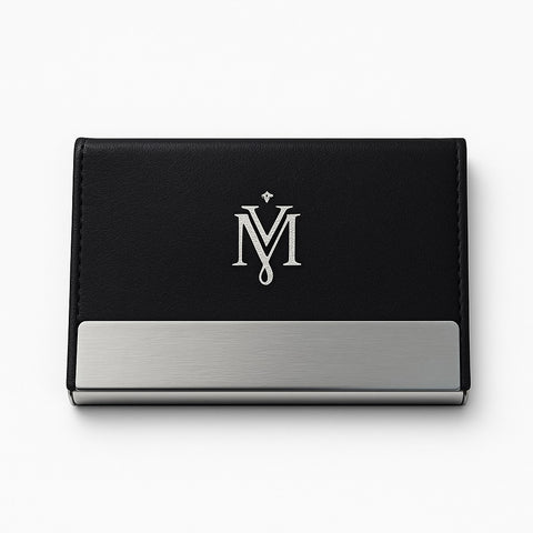 Men's Black Mini Metal Business Card Holder