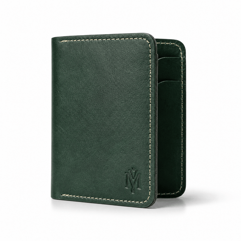 Pocket Prestige — Forest Green Suede Leather Wallet