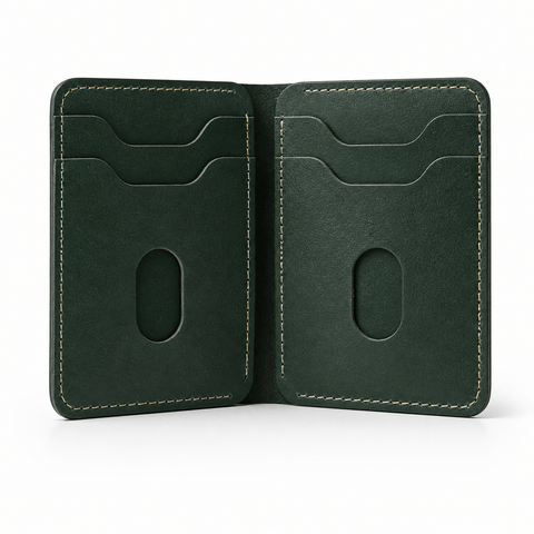 Pocket Prestige — Forest Green Suede Leather Wallet