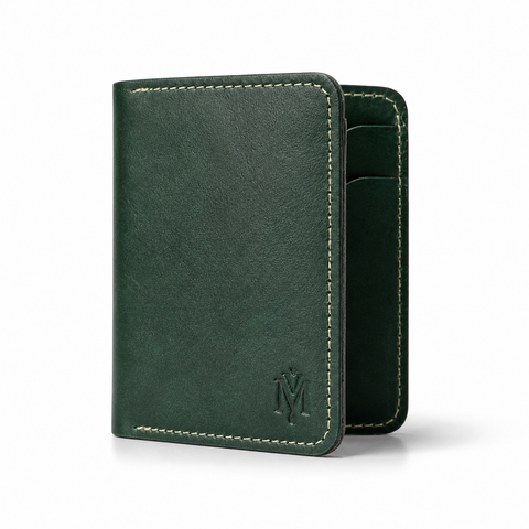 Pocket Prestige — Forest Green Suede Leather Wallet