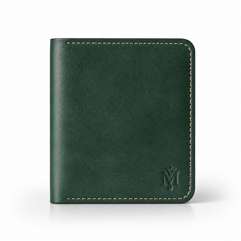 Pocket Prestige — Forest Green Suede Leather Wallet
