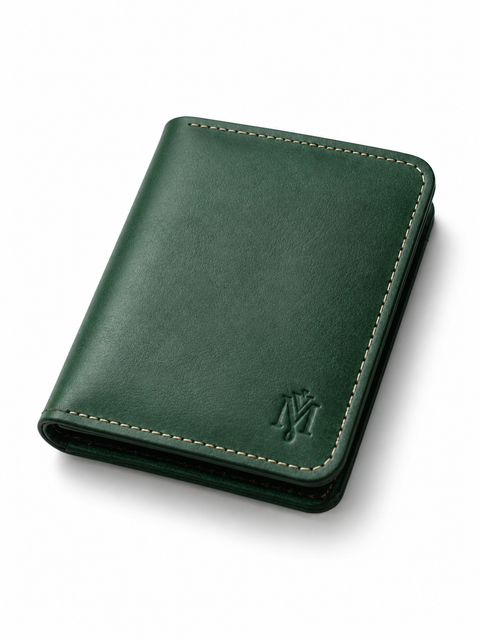 Pocket Prestige — Forest Green Suede Leather Wallet