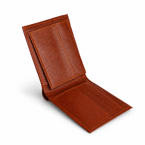 Vale Slim —  Brown Cow Leather Wallet