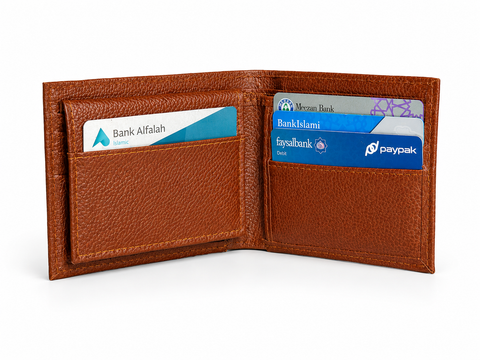 Vale Slim —  Brown Cow Leather Wallet