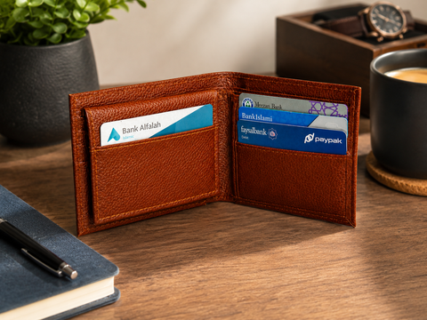 Vale Slim —  Brown Cow Leather Wallet