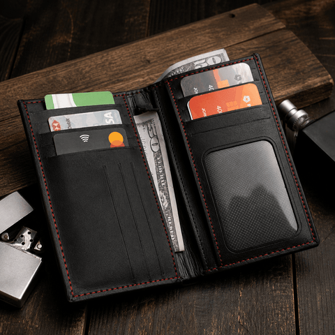 The Maverick Black Cow Leather Wallet