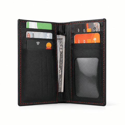 The Maverick Black Cow Leather Wallet